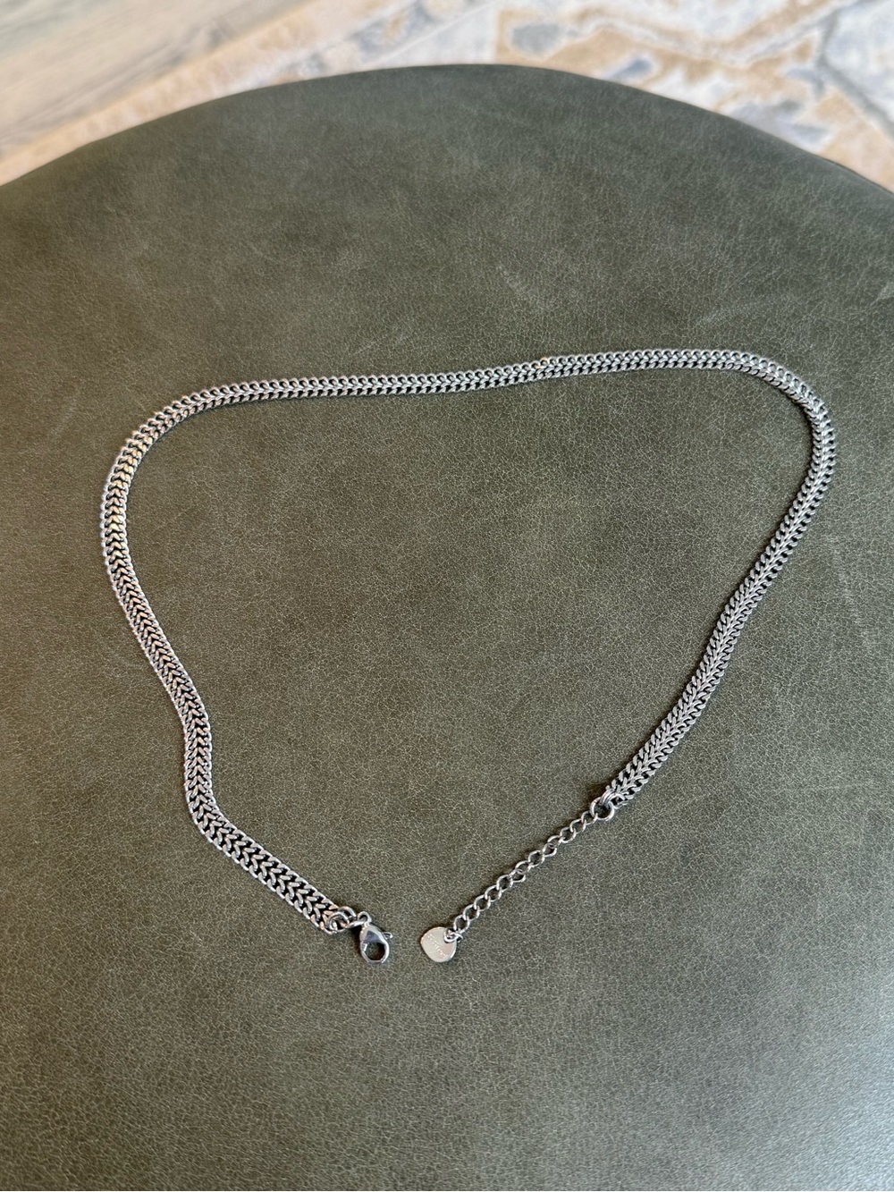 Stainless Steel Double-Chain Necklace - Silver Colour